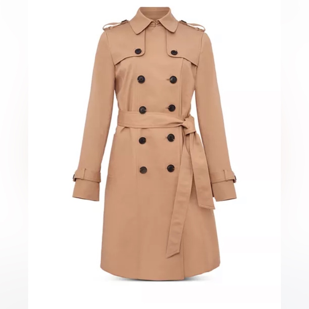 Hobbs London classic Beige Tan Double Breasted Button Trench Coat Classic - Picture 8 of 13